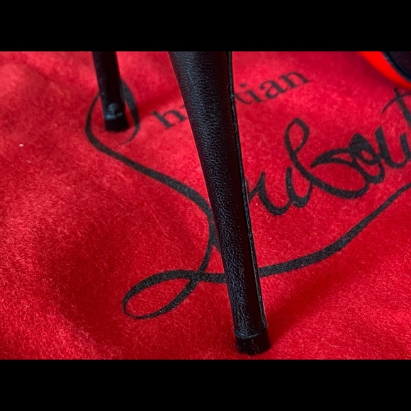 E U C Christian Louboutin “Catchy One” 100 Napa Shiny leather SZ 37.5    7 1/2 - Picture 4 of 9